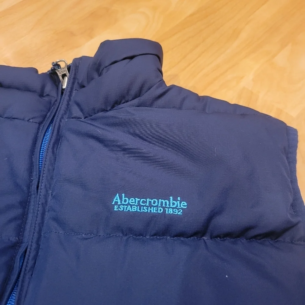 Abercrombie & Fitch Men's Down Puffer Vest Blue Size M